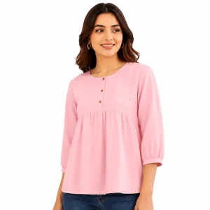 Print-Motif Cotton Top