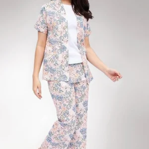 Girls Printed T-shirt with Trousers