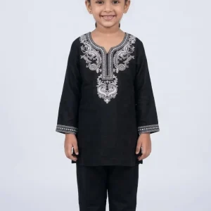 Kids Girls Embroidered Kurta Pant Set